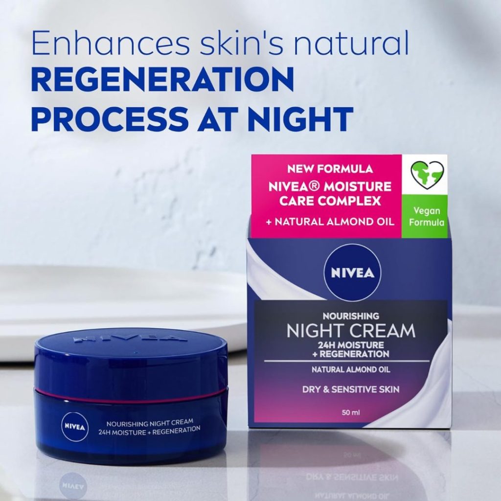 www.mybeautynook.com - Nivea Moisturising Night Cream - Dry & Sensitive Skin in our Ghana Beauty Shop