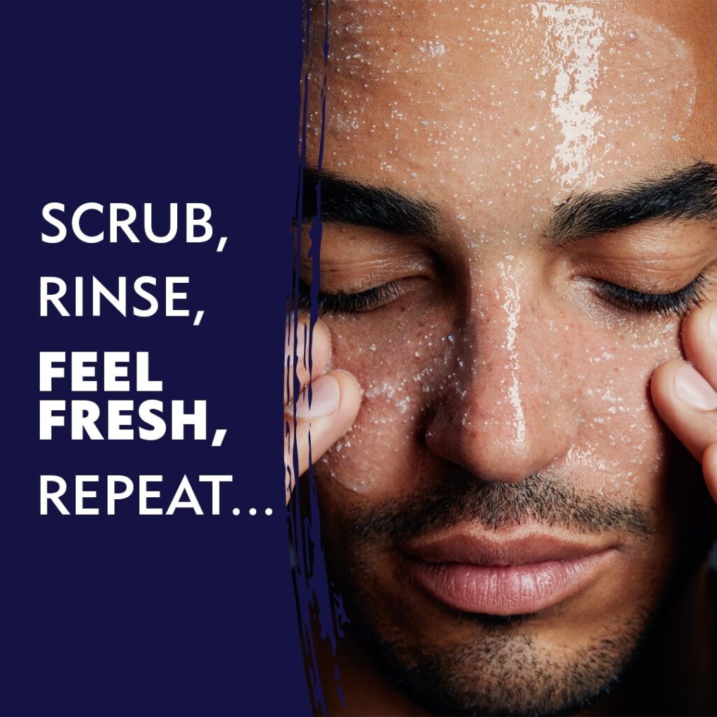 Before and after results of a consistent men’s skincare routine