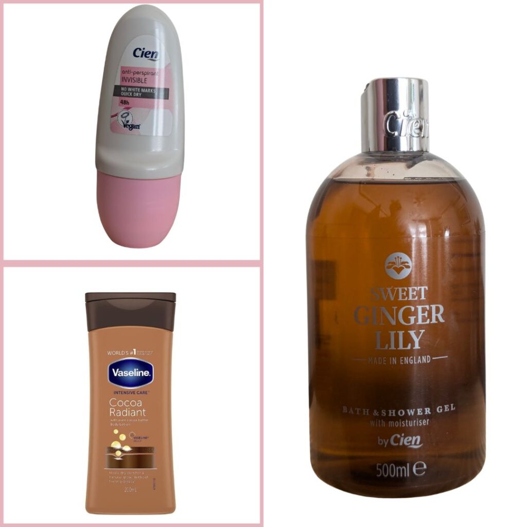 Glow & Go Body Care Set with CIEN deodorant, shower gel and Vaseline lotion