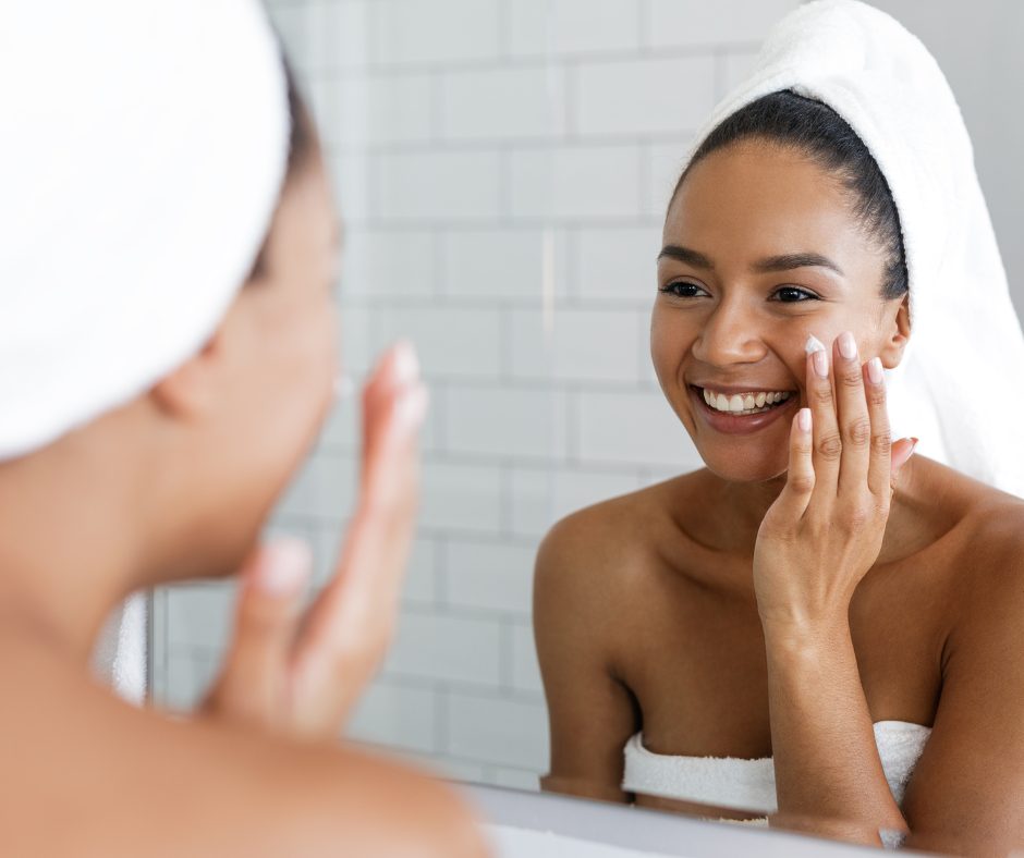 Ghanaian woman's skin transformed by usung peptides